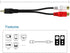 RCA 1 Male to 2 Female Audio Speaker Y Adapter Splitter Cable with OFC Conductor Dual Shielding Gold Plated Metal Shell Flexible PVC Jacket - 2 Pa...