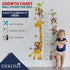DEKOSH Giraffe & Monkeys Kids Height Wall Chart | Peel & Stick Nursery Wall Decals for Baby Bedroom, Toddler Playroom...
