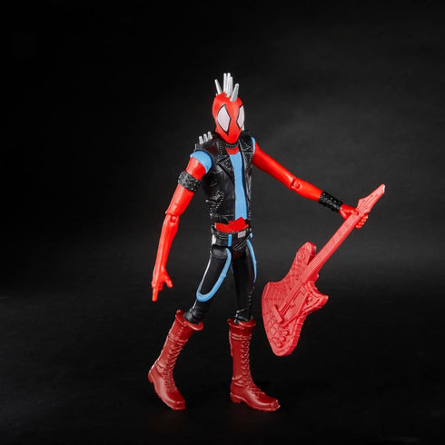 Spider-Man Marvel : Across The Spider-Verse Spider-Punk Toy, 6-Inch-Scale Action Figure with Guitar Accessory, for Kids Ages 4 and Up...