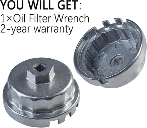 Oil Filter Wrench, Oil Filter Removal Tool Compatible with Toyota Lexus Camry RAV4 Tundra Highlander for 2.5 2.7 3.5 4.0 4.6 5.7L Engines with Car...