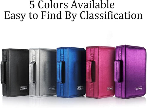 CCidea CD Case DVD Storage Holder, 128 Capacity DVD Cases Organizer CD Plastic Protective Carrying Binder,Portable Cd Wallet for Home Travel (Blac...