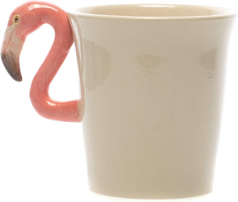 Sea Island Flamingo Bird 8 Ounce Ceramic Stoneware Hand-Painted Wild Animal 3-Dimensional Coffee Mug...