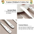 Berglander Toddler Utensils 4 Pieces Stainless Steel Kids Silverware Set, Children Safe Forks and Spoons Flatware, Mirror Polished Smooth Round Ed...