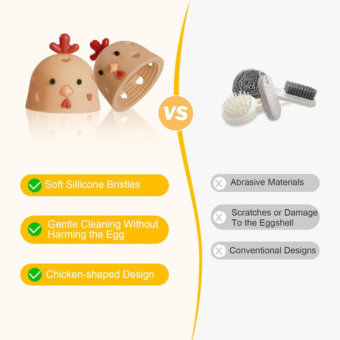 Fresh Egg Brush Cleaner,1pcs Maillard Wind Color Egg Cleaner for Fresh Eggs,Egg Washer for Fresh Eggs,Cleaning Tools for Egg Washer...