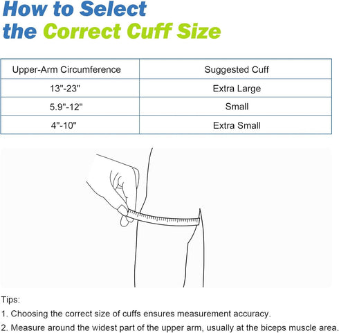 ELERA Extra Large Blood Pressure Cuff (9"-24" | 22-60cm) - XL Replacement BP Cuff for Big Arms, Compatible with Most BP Monitors, Adult Cuff Only ...