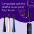 BURST Toothbrush Heads - Electric Toothbrush Replacement Heads for BURST Curve Sonic Toothbrushes - (Rose Gold)...