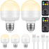 SCOPOW E26 8W Rechargeable Light Bulbs with Remote Control Timer and 3 Color Temperature Rechargeable Battery Operated Light Bulb 600LM Magnetical...