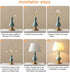 10 Inch Lamp Harp, 2 Set Gold Lamp Shade Harp Holder with Finial, DIY Detachable Replacement Lampshade Adapter Harp Bracket Hardware for Table/Flo...