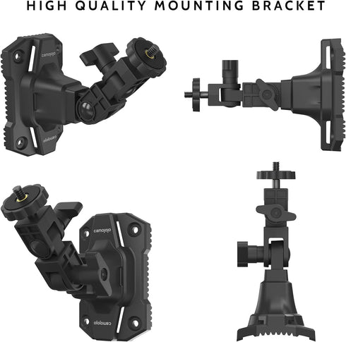 Trail Cameras Mounting Bracket with 1/4" -20 Threaded Insert 360°Rotating Adjustable Holder for Outdoor Hunting Gear Accessory, Game Camera Holder...