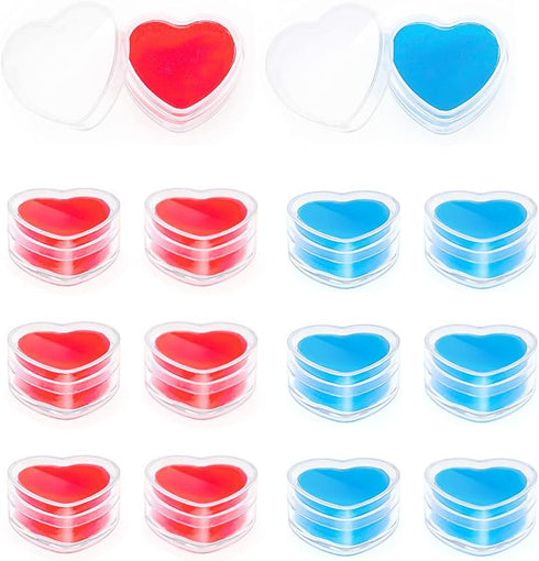Sonsage 48Pcs DIY Diamond Art Painting Wax,Red and Blue Heart Shaped Glue Clay,DIY 5D Paint with Dimond Storage Glue Embroidery Accessories Tools ...