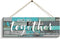 Creoate Together Wall Decor and So They Built a Life They Loved Sign Rustic Wood Plaque Family Sign Home Decoration for Living Room, Small, Christ...