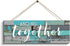 Creoate Together Wall Decor and So They Built a Life They Loved Sign Rustic Wood Plaque Family Sign Home Decoration for Living Room, Small, Christ...