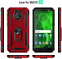 Military Grade Drop Impact for Motorola Moto G6 Case 360 Metal Rotating Ring Kickstand Holder Magnetic Car Mount Armor Heavy Duty Protection Shock...