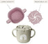 Hippypotamus Snack Cups for Toddlers - Spill Proof - 100% Food-Grade Silicone Snack Containers for Baby - Set of 2 (Blush/Nude)...