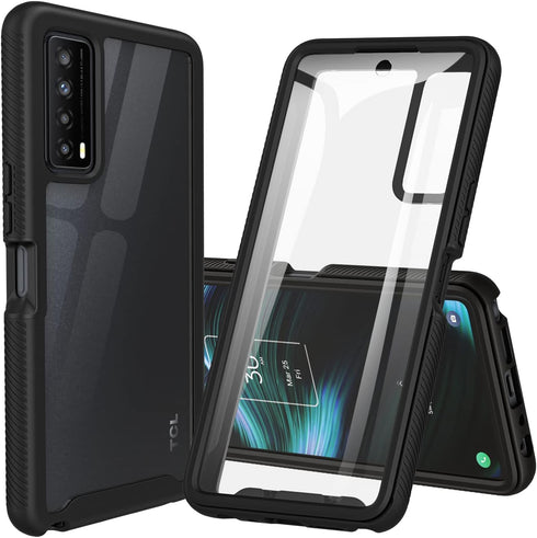 CBUS Heavy-Duty Phone Case with Built-in Screen Protector Cover for TCL Stylus 5G –– Full Body (Black)......