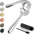 Kitessensu High Effective Premium Garlic Press Set, With Silicone Garlic Peeler & Brush, Heavy Duty Garlic Mincer, Easy to Squeeze and Clean, Rust...