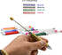 Maydahui 12PCS Multicolour Beadable Ballpoint Pens Retractable 4 in 1 Colored Bead Pen Plastic DIY Pens Cool Shaft Beaded Pen for DIY Making Schoo...