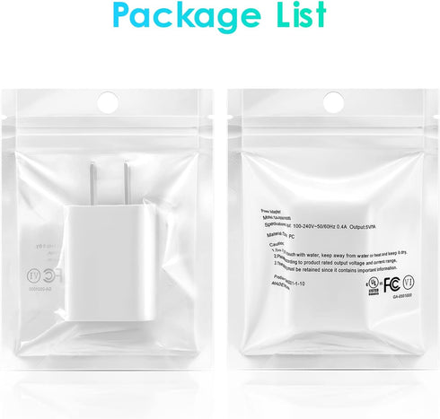 Mubarek USB Wall Charger,Fast Charger Safe USB Charger Block, Compact Fast Charging Block Adapter, Portable Power Adapter Lighting USB Charger Blo...