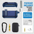 Valkit for Airpods Pro Case Cover with Lock, Military Armor Series Full-Body AirPod Pro Case with Keychain Cool Air Pod Pro Shockproof Protective ...