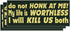 (3PCS) Do Not Honk at Me My Life is Worthless I Will Kill Us Both Sticker Funny Bumper Die-Cut Waterproof Vinyl Sticker for Water Bottle Tumbler P...