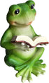 Reading A Book Frog Statue Frog Figurine Indoor Outdoor Garden Decor Animal Frog Statue Sculpture Decoration Collectible Frog Figurine (Reading A ...