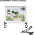 2pcs Pack Plate Stands for Display, 4 Inch Plate Holder Display Stand, Metal Frame Holder Stands for Book, Pictures, Photo Easel, Tabletop Art...