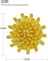 SEINHIJO Ceramic Flower Wall Decor 3D Wall Art Sculpture Modern Arts Gifts Yellow 5.1inch...