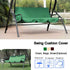 Outdoor Swing Cushion Cover, 3 Seater Replacement Swing Seat Pads Cushion for Patio Garden Yard Swing Chair(Green)...