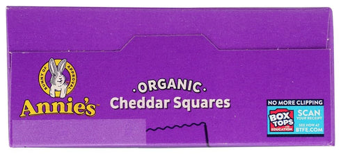 Annie's Organic Cheddar Squares, Baked Cracker Snacks, 7.5 oz...