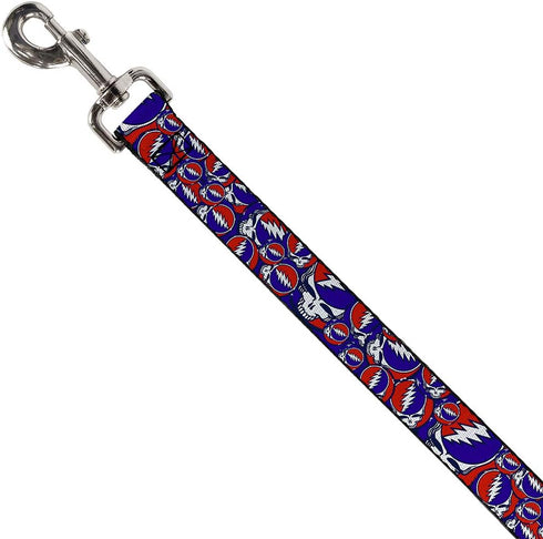 Buckle-Down Pet Leash - Steal Your Face Stacked Red/White/Blue - 4 Feet Long - 1.5" Wide...