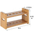 Lily's Home Bamboo Test Tube Vial Shot Glasses Holder Rack, Great as Pen Stand, Made from Bamboo with Built-In Handle, Rack Only, Glass Tubes NOT ...