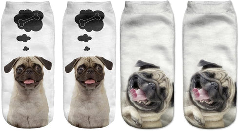 7 Pairs Funny Dog Ankle Socks Novelty Animal No Show Socks for Women...