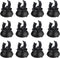 AQUANEAT 12 Pack Aquarium Suction Cup Clip Black, for Aquarium Heater, Tubing Hose, Plant, Decoration, fish tank (Middle 1")...