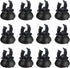 AQUANEAT 12 Pack Aquarium Suction Cup Clip Black, for Aquarium Heater, Tubing Hose, Plant, Decoration, fish tank (Middle 1")...