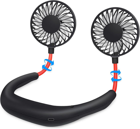 SZ-JIAHAIYU Neck Fan Portable Face Fan Personal USB Hands-Free Mini Wearable Sports Handheld Cooling Small New Fans Around Your Neck for Travel Of...