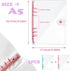 A5 Binder 6-Ring Clear Binder Notebook Cover, 2 Pack Pink + Blue Round Ring, A5 Planner Budget Binder with Snap Closure (A5, Clear Cover + Pink/Bl...