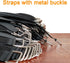36 inch Cable Strap with Buckle - 16 PACK Hook and Loop Fastening Straps - Adjustable Nylon Extend Securing Strap...