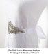 DUOBAO Crystal Rhinestone Applique Silver Wedding Sash Bridal Belts Pearl Appliques Handmade Rhinestones Belt With two 300cm Ribbons for Prom Brid...