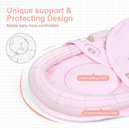 Baby Swaddle Blankets, Unisex Baby Blanket Wrap for Newborn Baby Boys Girls, Skin Friendly Wearable Swaddle Sleep Sack Made of Combed Cotton (Butt...