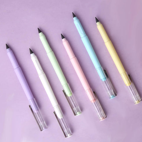 LUTER 6pcs Inkless Pencil with 6 Replacement Refills, Reusable Infinity Pencil Portable Eternal Pencil Everlasting Pencil for Writing and Drawing ...