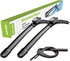 Windshield Wipers, ASLAM Type-G 18"+18" Wiper Blades: All-Season Blade for Original Equipment Replacement and Refills Replaceable, Double Service ...