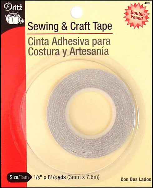 Dritz 400 Sewing & Craft Tape , 1/8-Inch x 8-1/3-Yard , White...