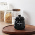 HAOTOP Farmhouse Porcelain Sugar Bowl with Lid and Spoon 12oz,Easy to Clean (Black)...