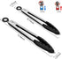 2-Pack of 9" (Small) & 12" (Large) Kitchen Tongs Set: Non-Stick Silicone-Stainless Steel Cooking Tongs, BPA Free, Heat Resistant (480°F) - Non-Sli...
