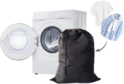 Extra Large Laundry Bag 3 Pack, Black, Travel Laundry Bags with Drawstring Closure, 30"x40", for college, dorm and apartment dwellers (3PCS Black)...