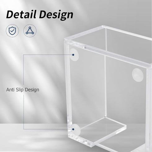 Acrylic Sticky Note Holder, 3 x 3 Crystal Clear Acrylic Notepad Holder Acrylic Sticky Note Dispenser for Dorm Room and Office Desk Organizer...