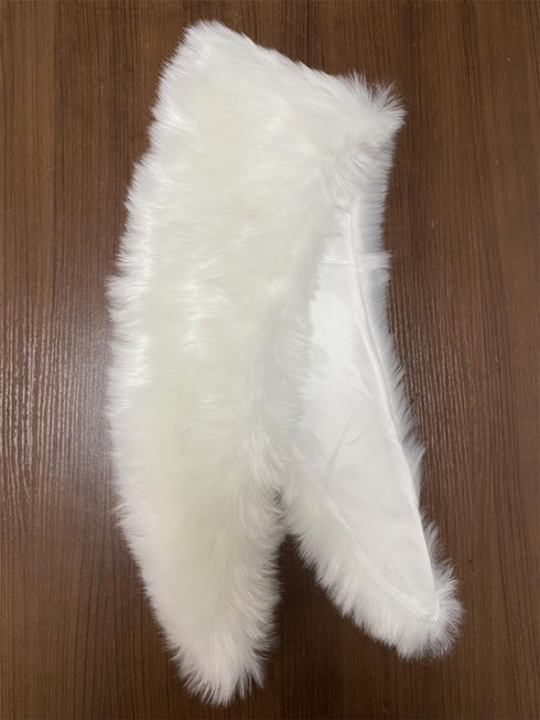 Long Men Women Faux Fur Collar Winter Warm Wrap Stole Scarf Shawl Shrug...