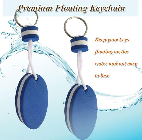 Floating Keychain for Boat Keys Float Buoy Boat Key Rings 2PCS Oval Shaped Foam Floating Keychains for Boating...