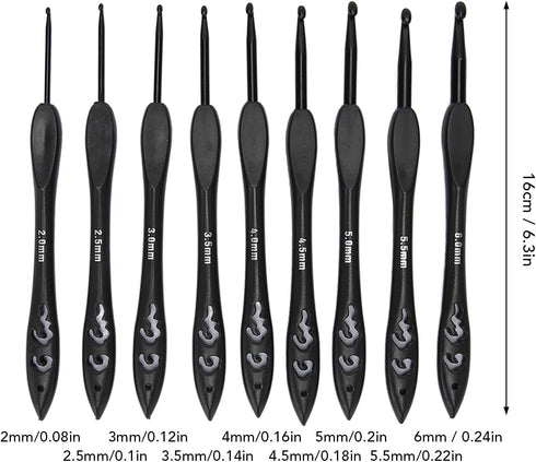 9pcs Circular Knitting Needles Interchangeable Circular Knitting Needle Tips Set,Interchangeable Knitting Needles Set for Beginners or Professiona...