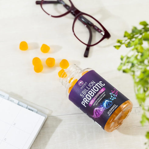 Nature’s Acidophilus Probiotics for Women & Men Gummies, 5 Billion CFU, 6 Strains, Daily Probiotic Supplement Gummy to Support Digestive Health, N...